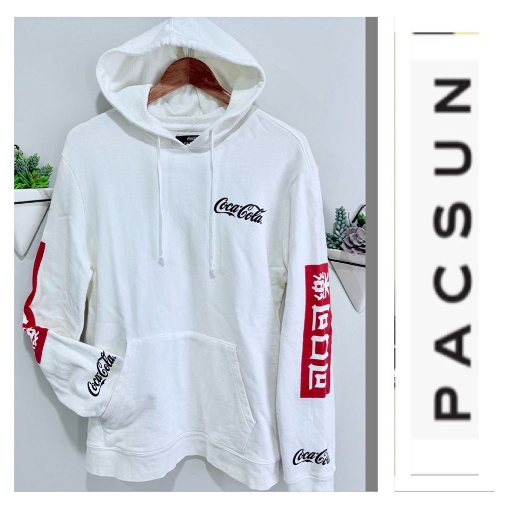 PacSun Coca Cola White and Red Sweatshirt Hoodie